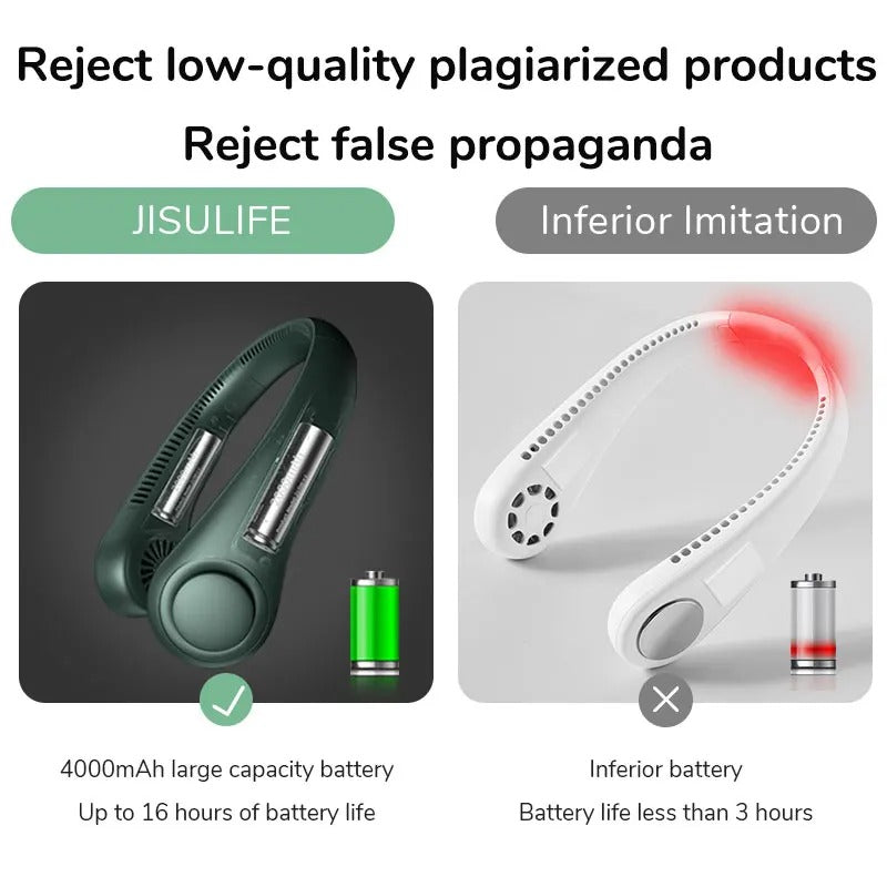 Stylish and comfortable wearable cooling fan for summer